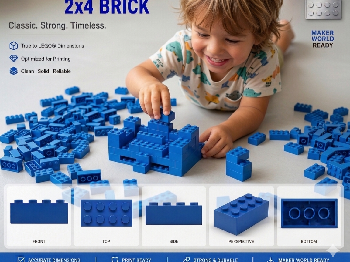 SnapBrick Pro 2x4 – Compatible with major brands