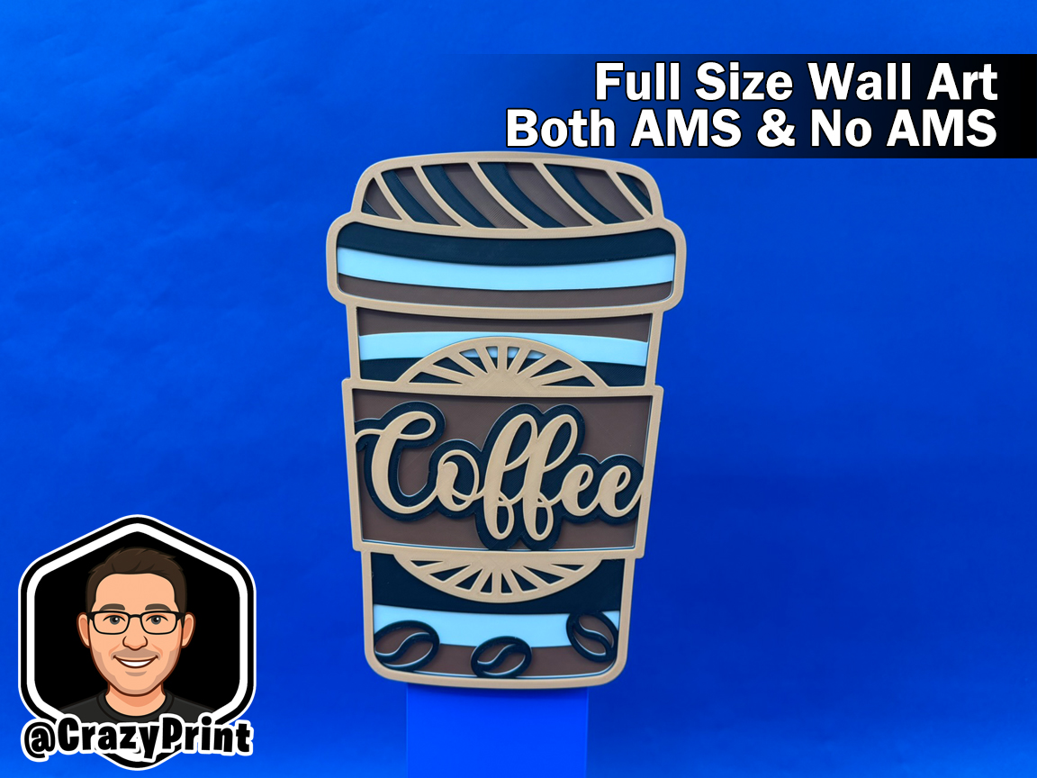 Jumbo deco Cup of Coffee Wall Art / Sign - No AMS