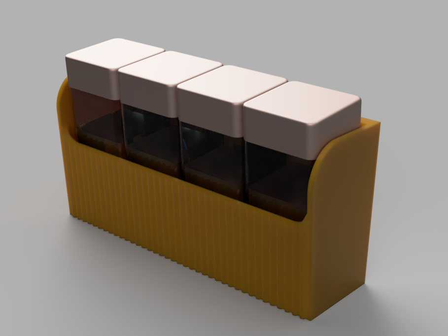 Spice rack for narrow kitchen spaces