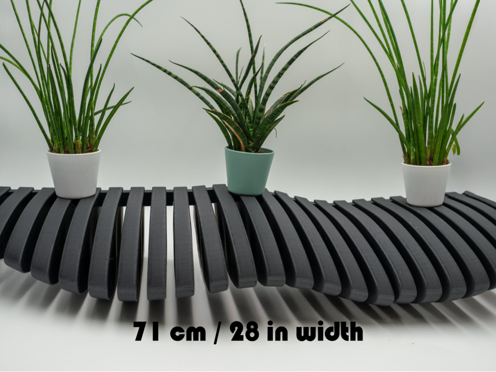 Thin 71cm wavy ribs shelf