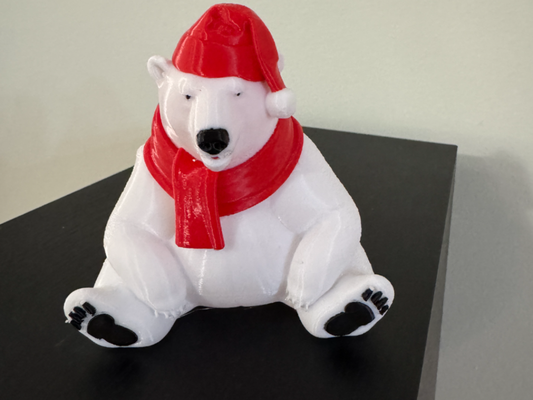 Christmas Polar Bear with scarf