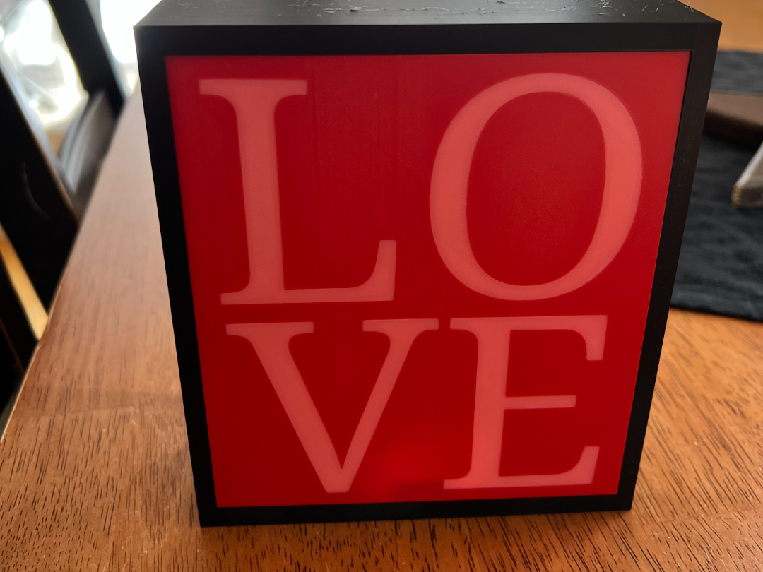 LOVE decoration/ light box