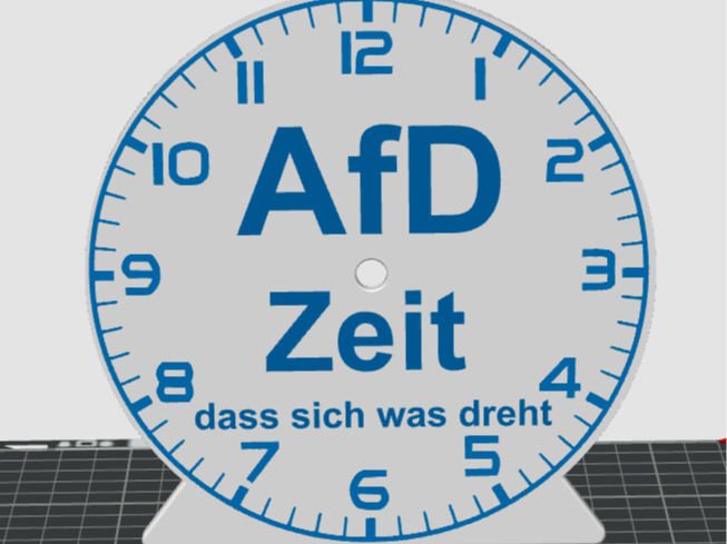 Standuhr (Tischuhr) Zeit Dass Sich Was Dreht AfD