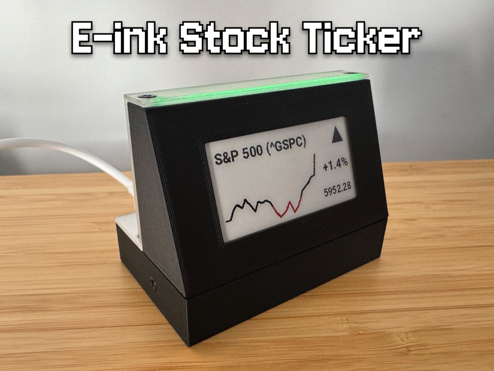 E-ink Stock Ticker