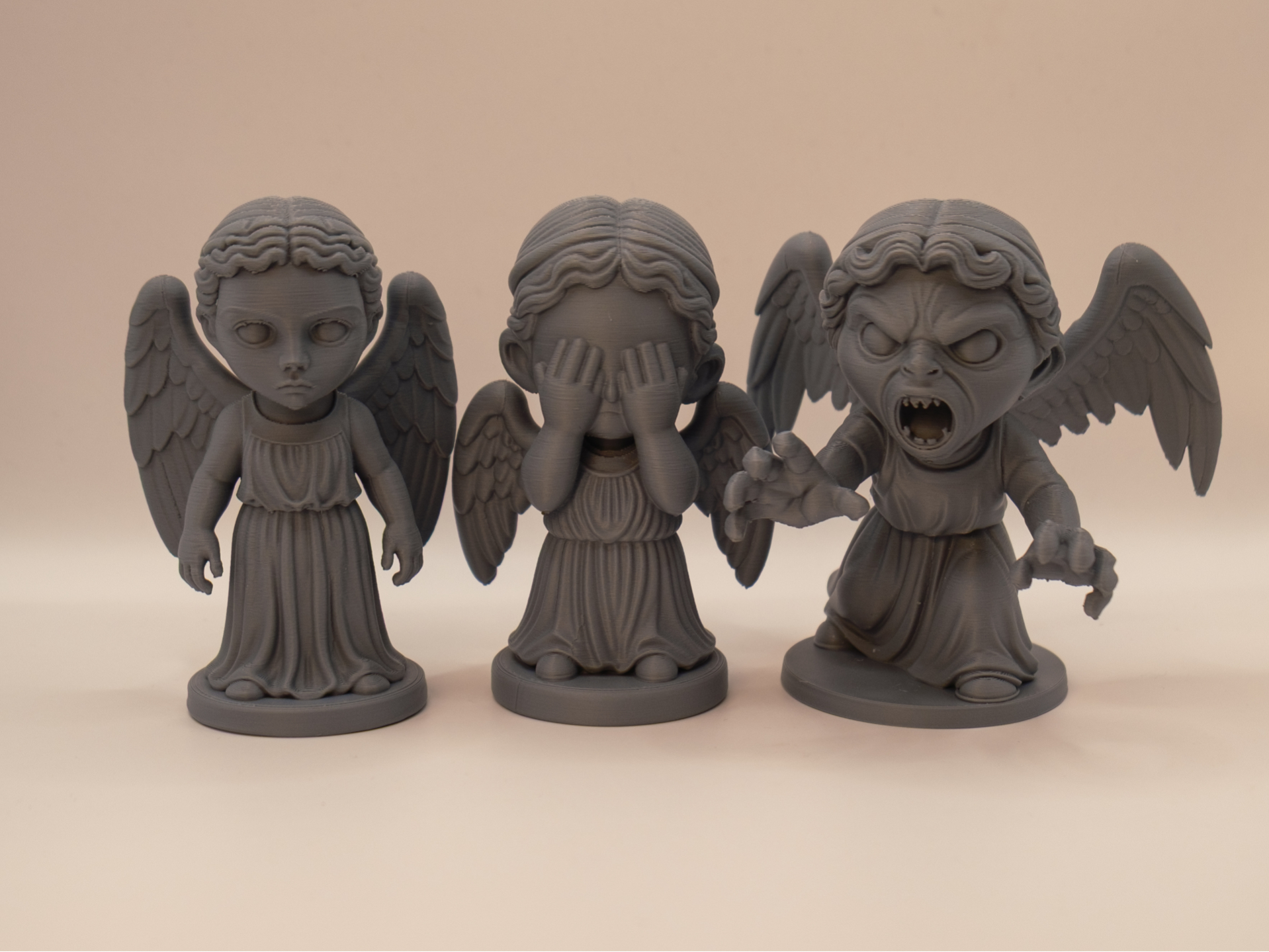 Weeping Angel from Doctor Who - Chibi - 3 poses