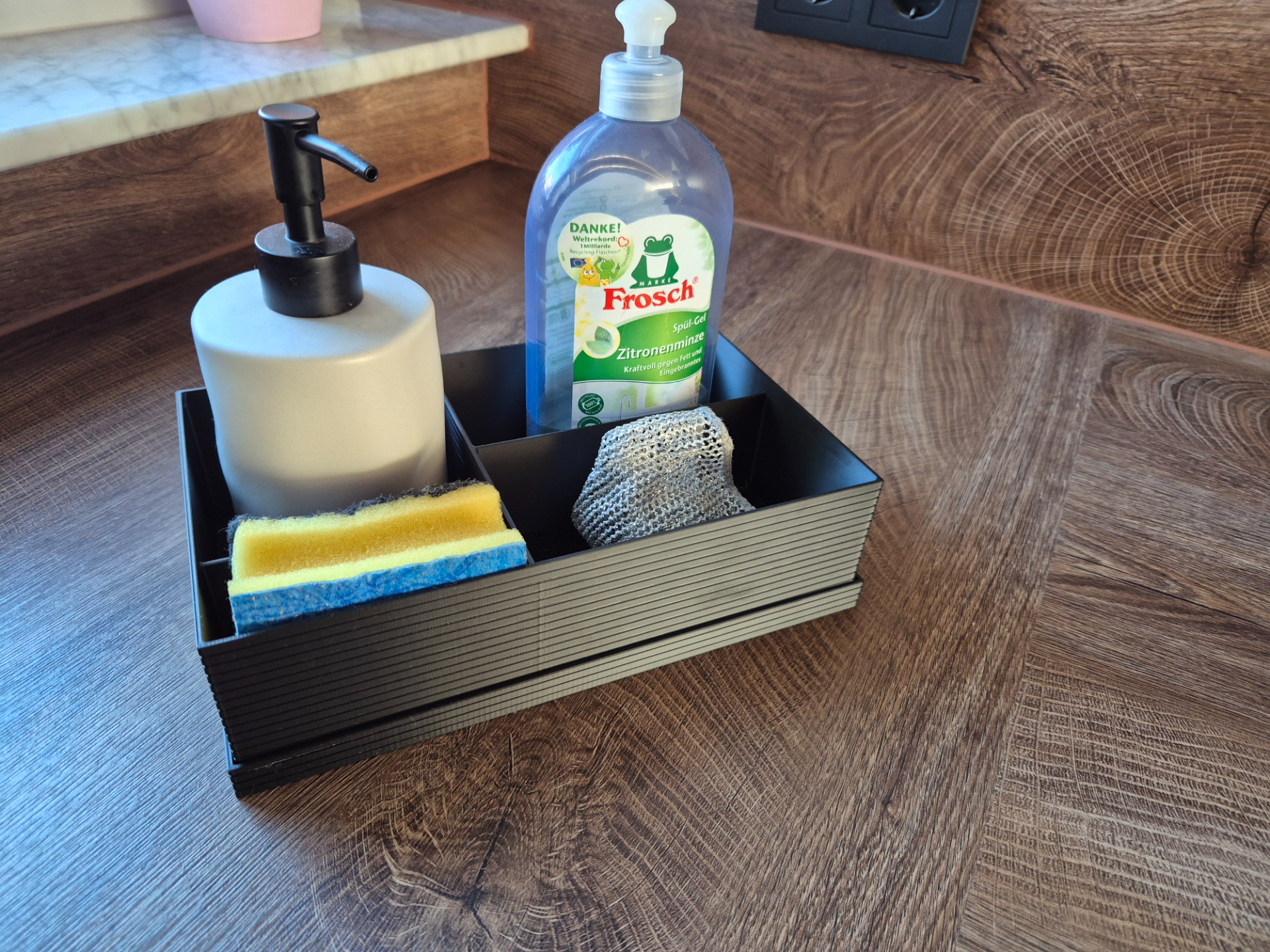 Spülbecken Organizer mit Abtropfschale