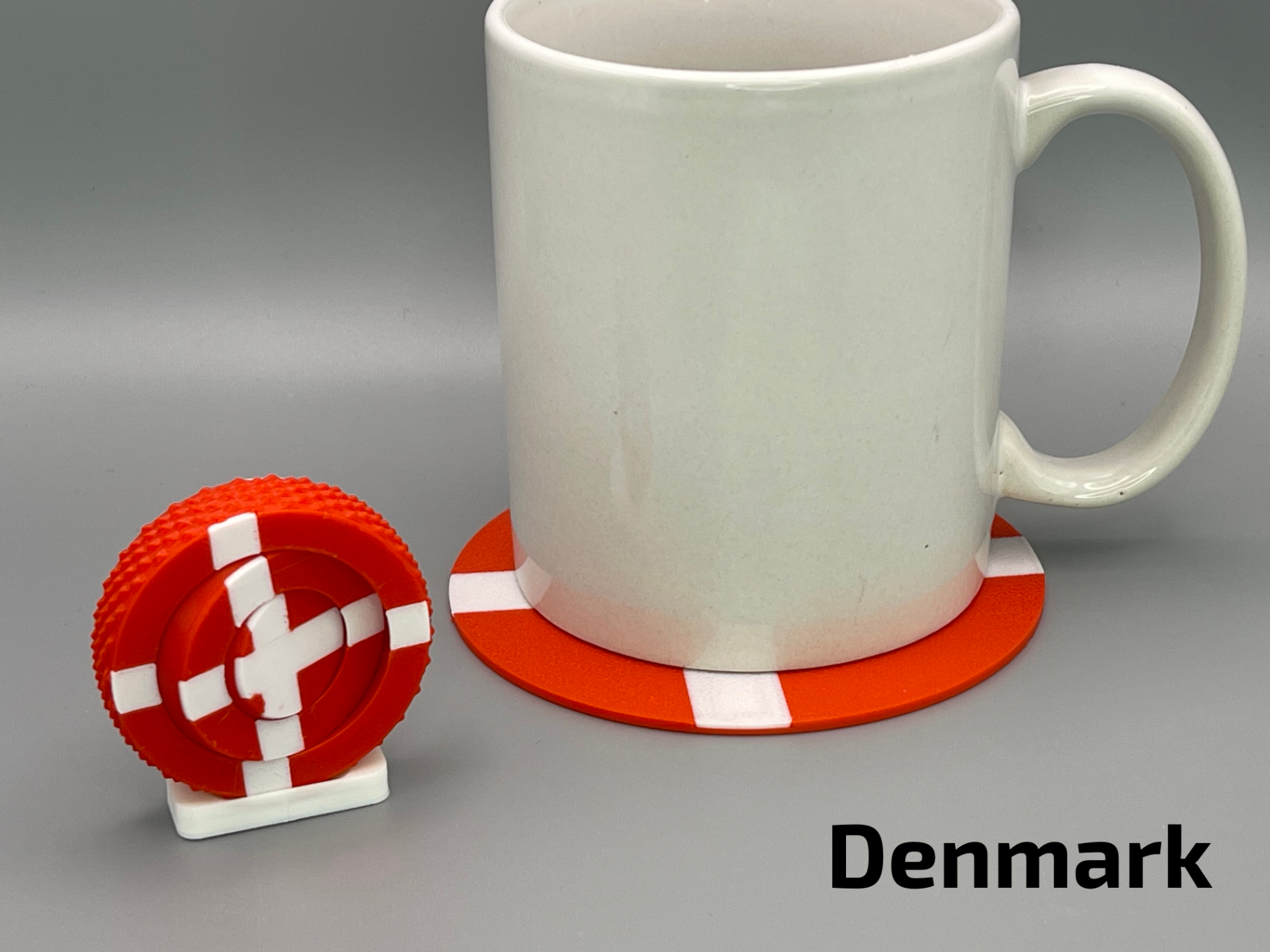Danish Flag - Textured Gyro Fidget Spinner
