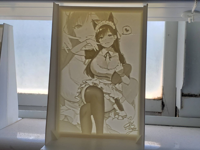 Maid Atago Lithophane