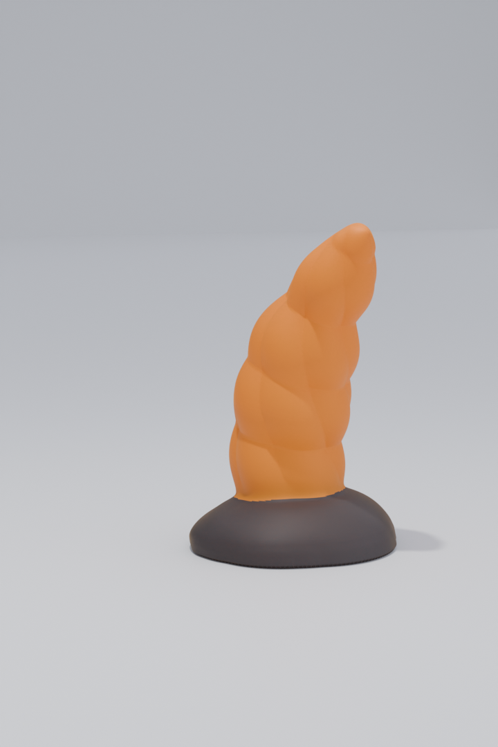 Curved spiral dildo