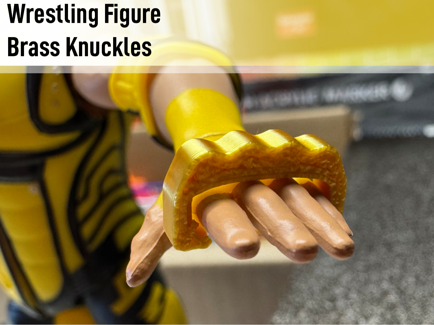 Brass Knuckles for Wrestling Figures