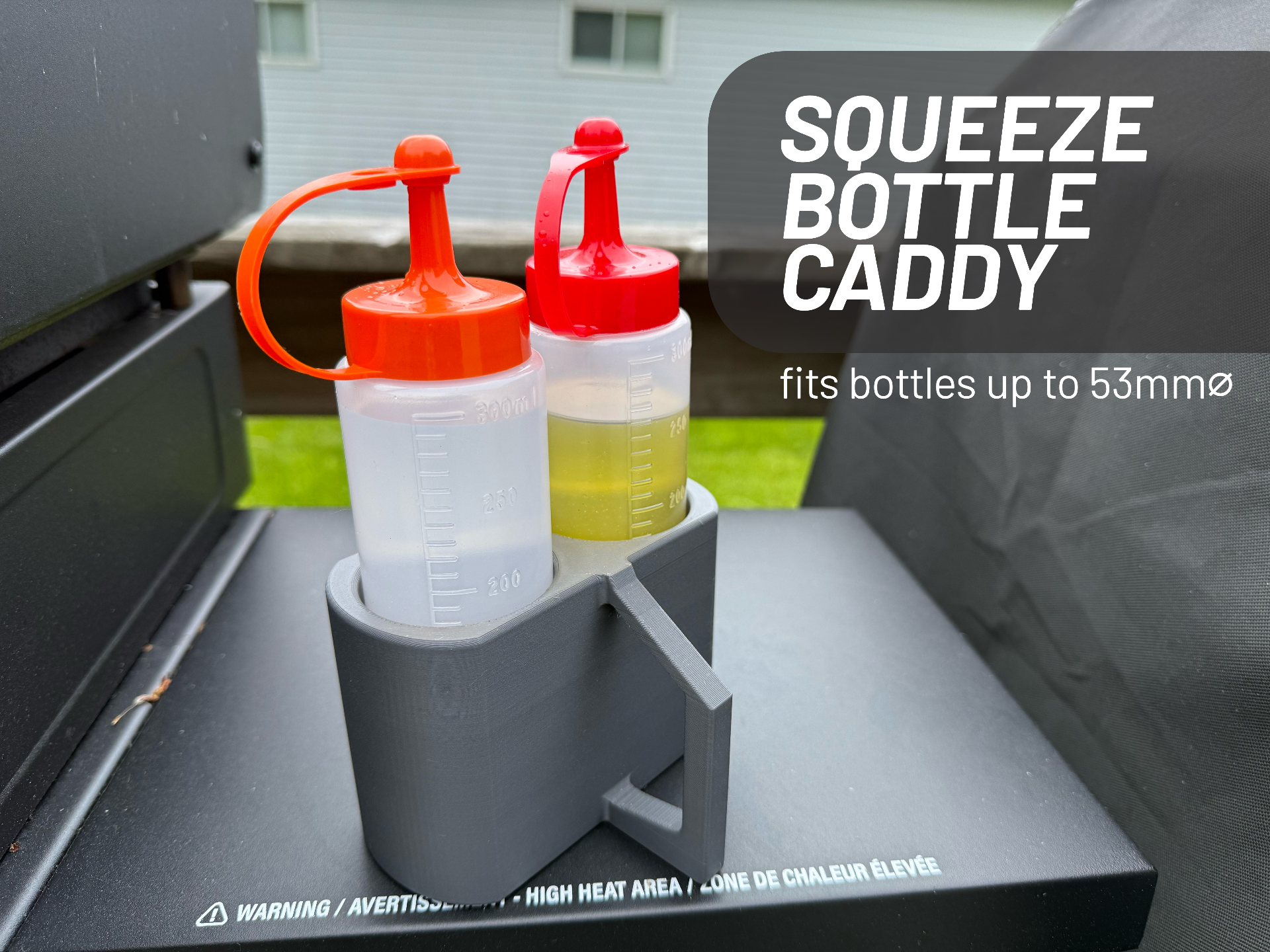 Squeeze Bottle Caddy for Griddle