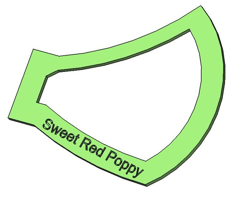Covid 19 Style Adult Mask Sewing Template