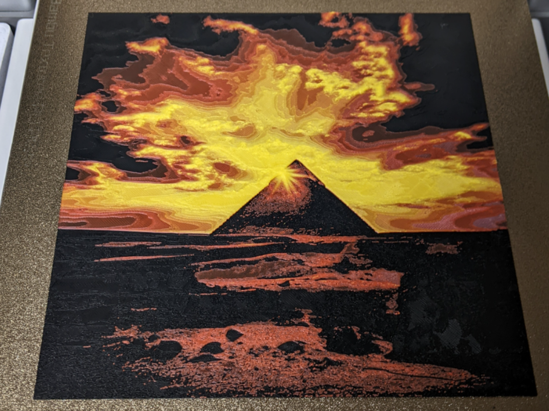 Pyramid at Sunset HueForge