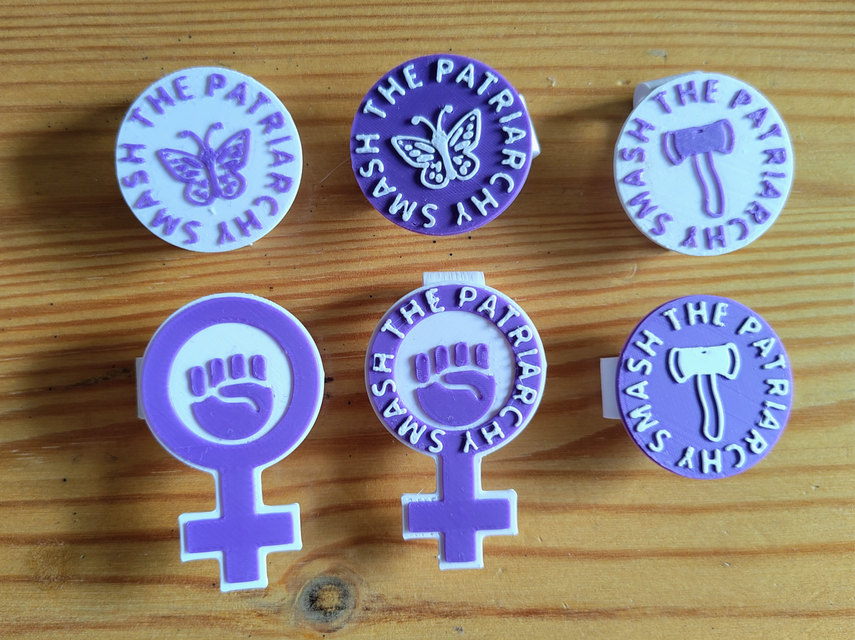 Feminist Buttons/Clips