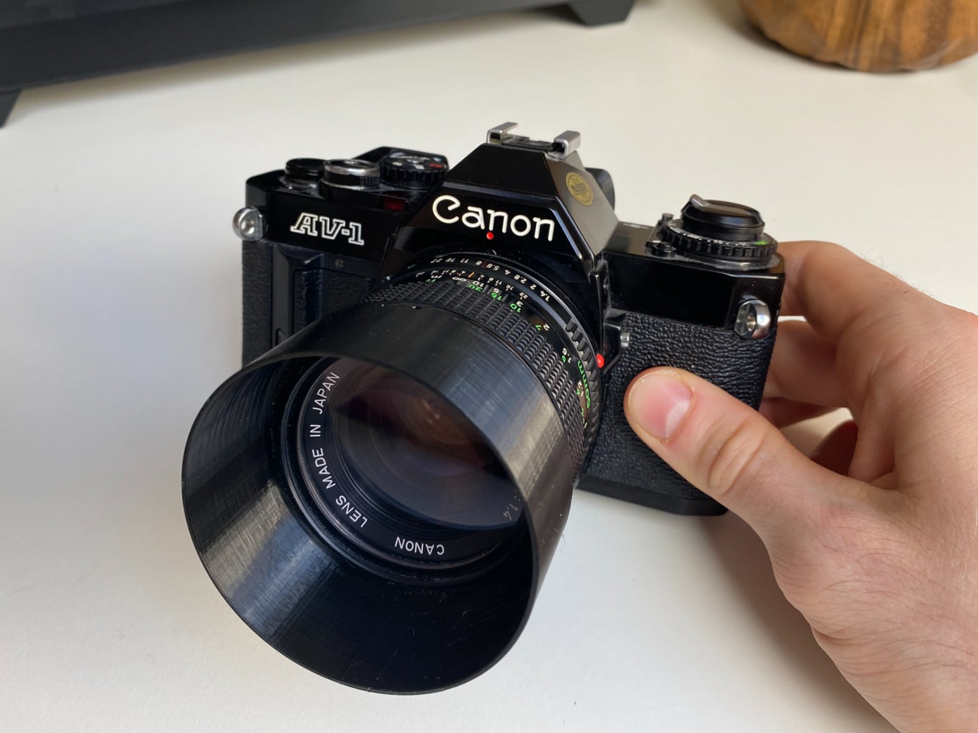 Canon FD 50mm lens hood V3