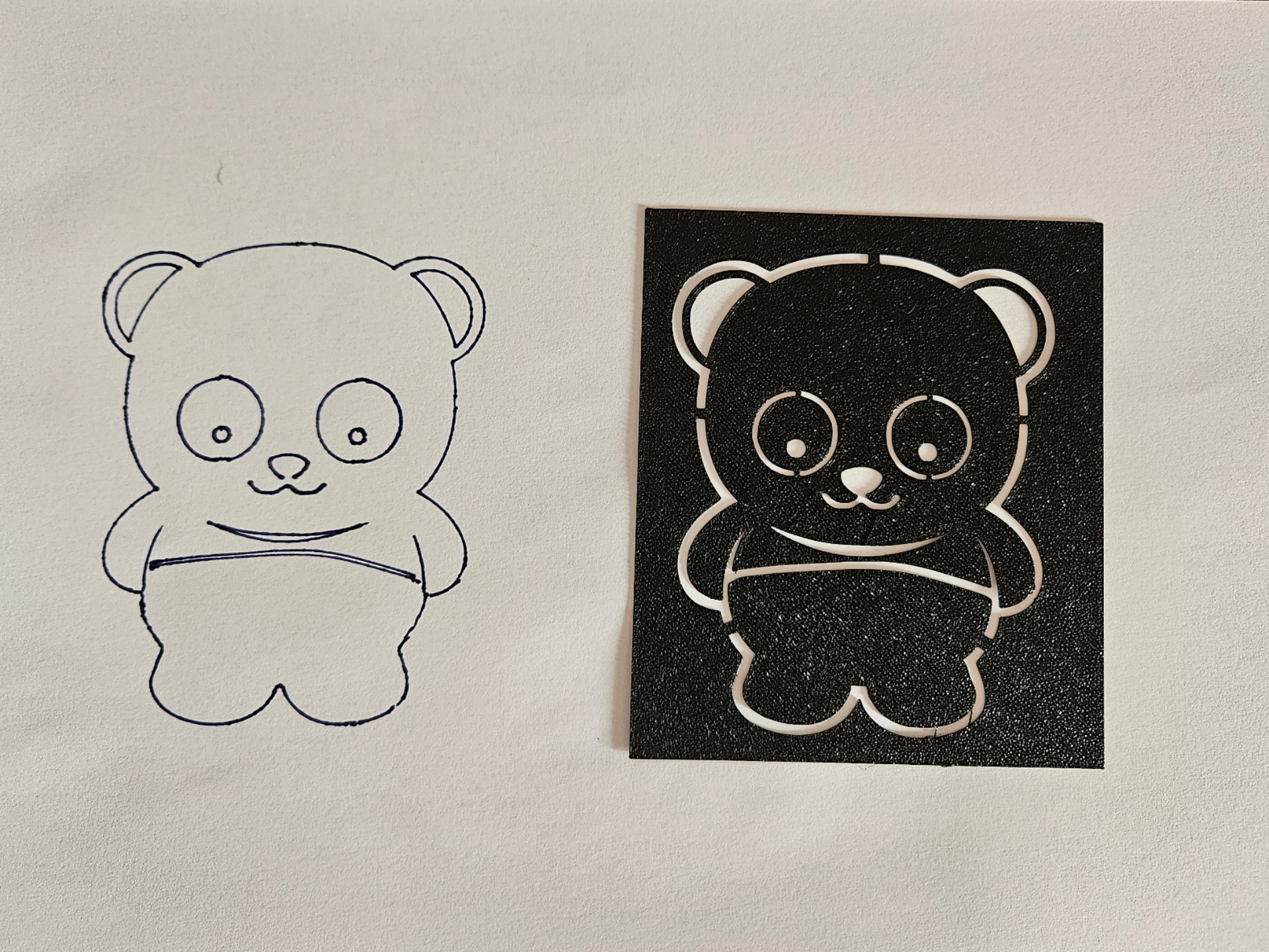 Panda Stencil for Kids