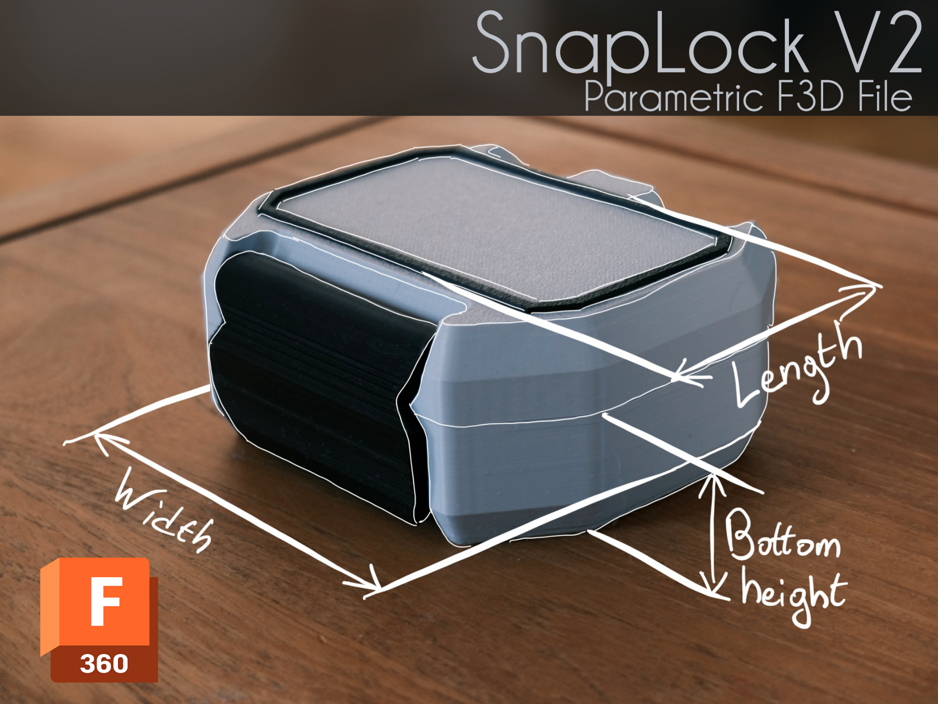 SnapLock V2 parametric F3d file