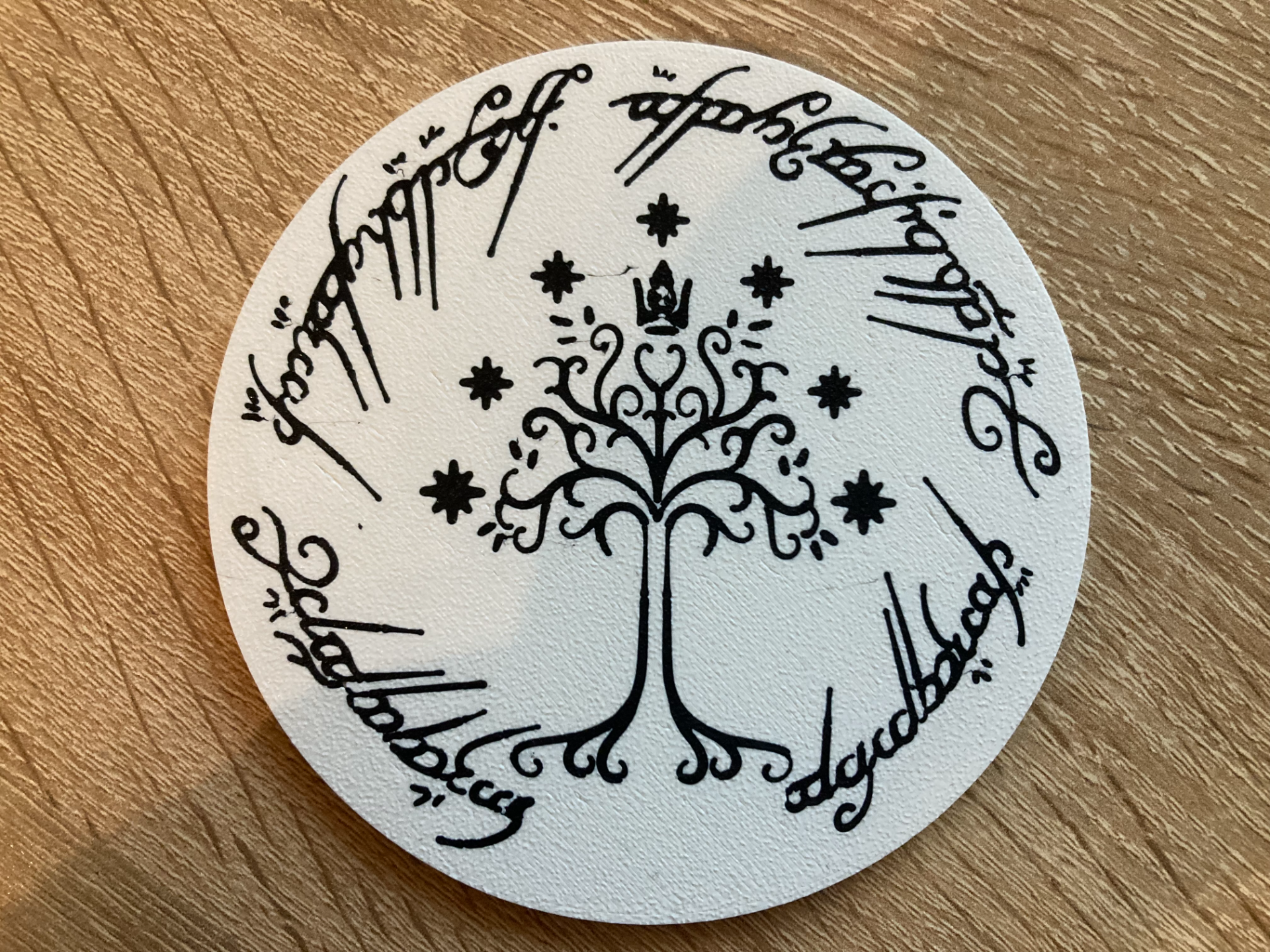 LOTR Lord of the Rings - Tree of Gondor with font