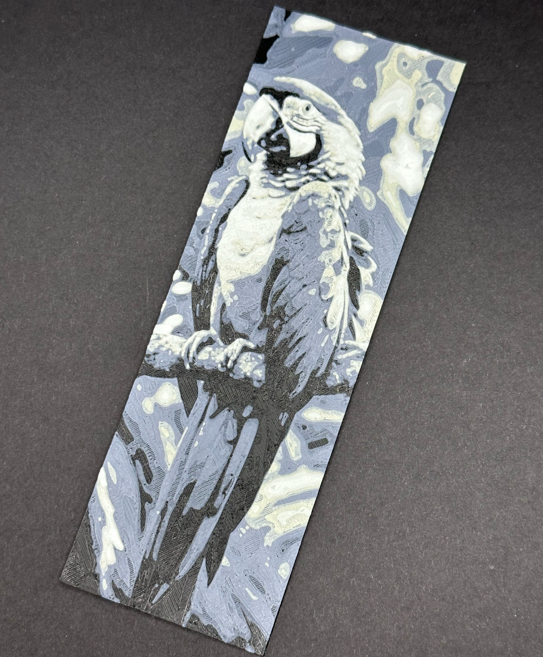 Hueforge Macaw Bookmark