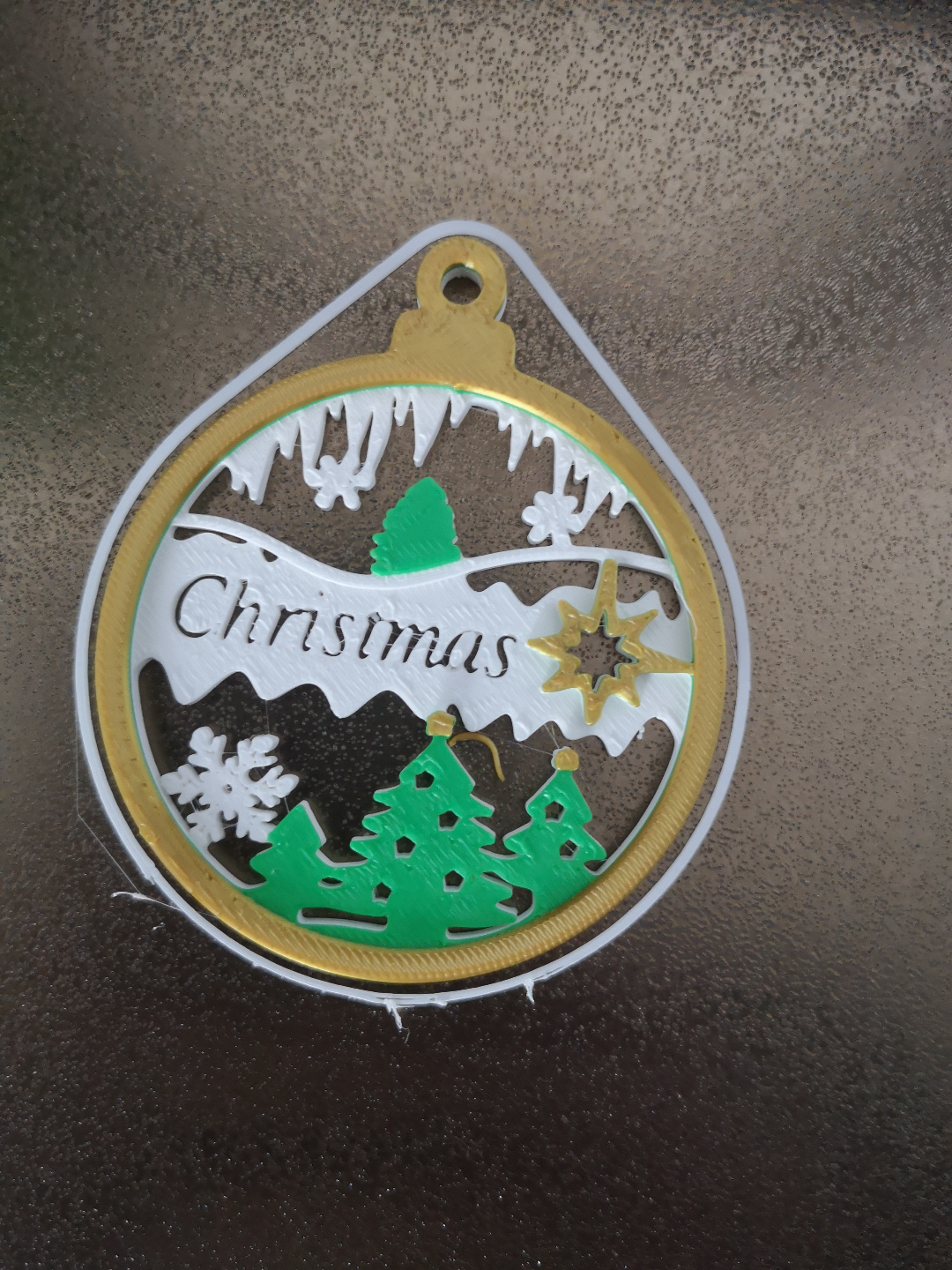 Christmas ornament/decoration with the inscription Christmas