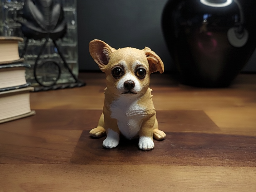 Sitzender Hundewelpe – Niedliche  Tierfigur