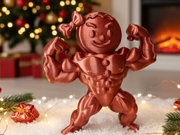 Bonhomme Pain d’Épices Musclé – Version Noël