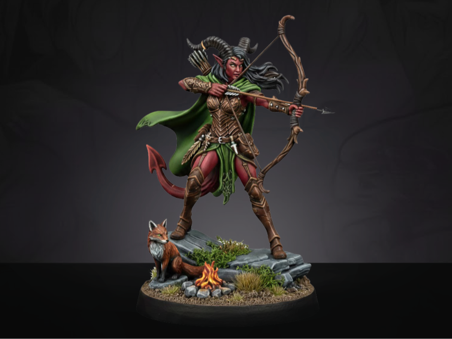 Miniatura D&D Tiefling - Ranger / Druid 40mm
