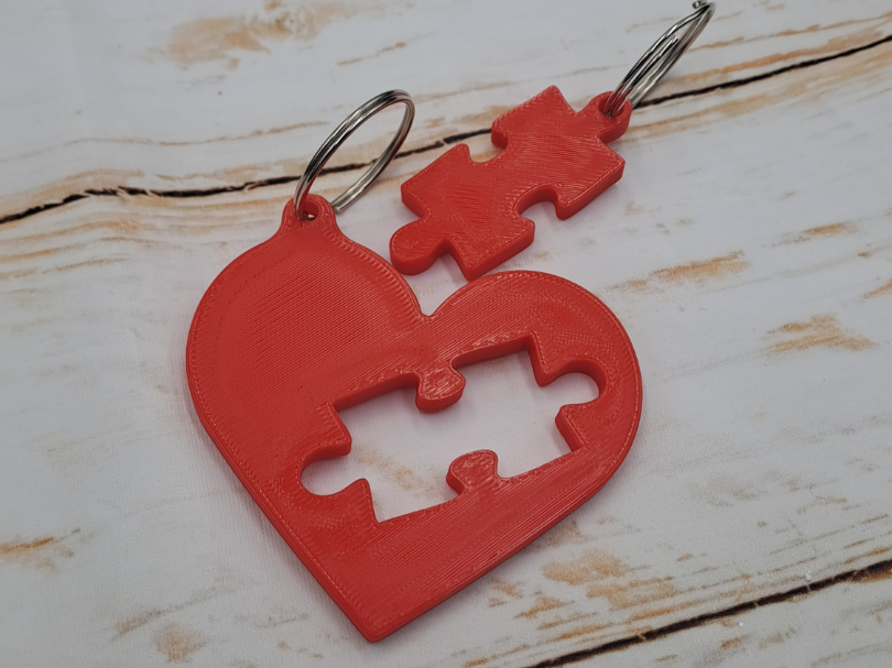 Hearth Keychain for couple