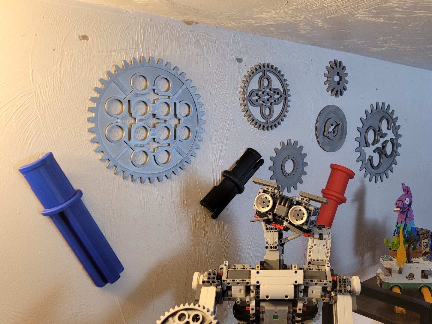 Big Brick Gears and Pins Wall Art