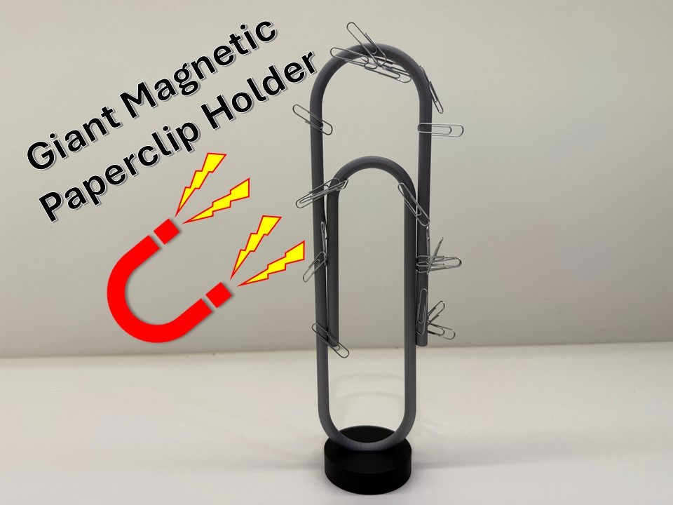 Giant Magnetic Paperclip for your Paperclips