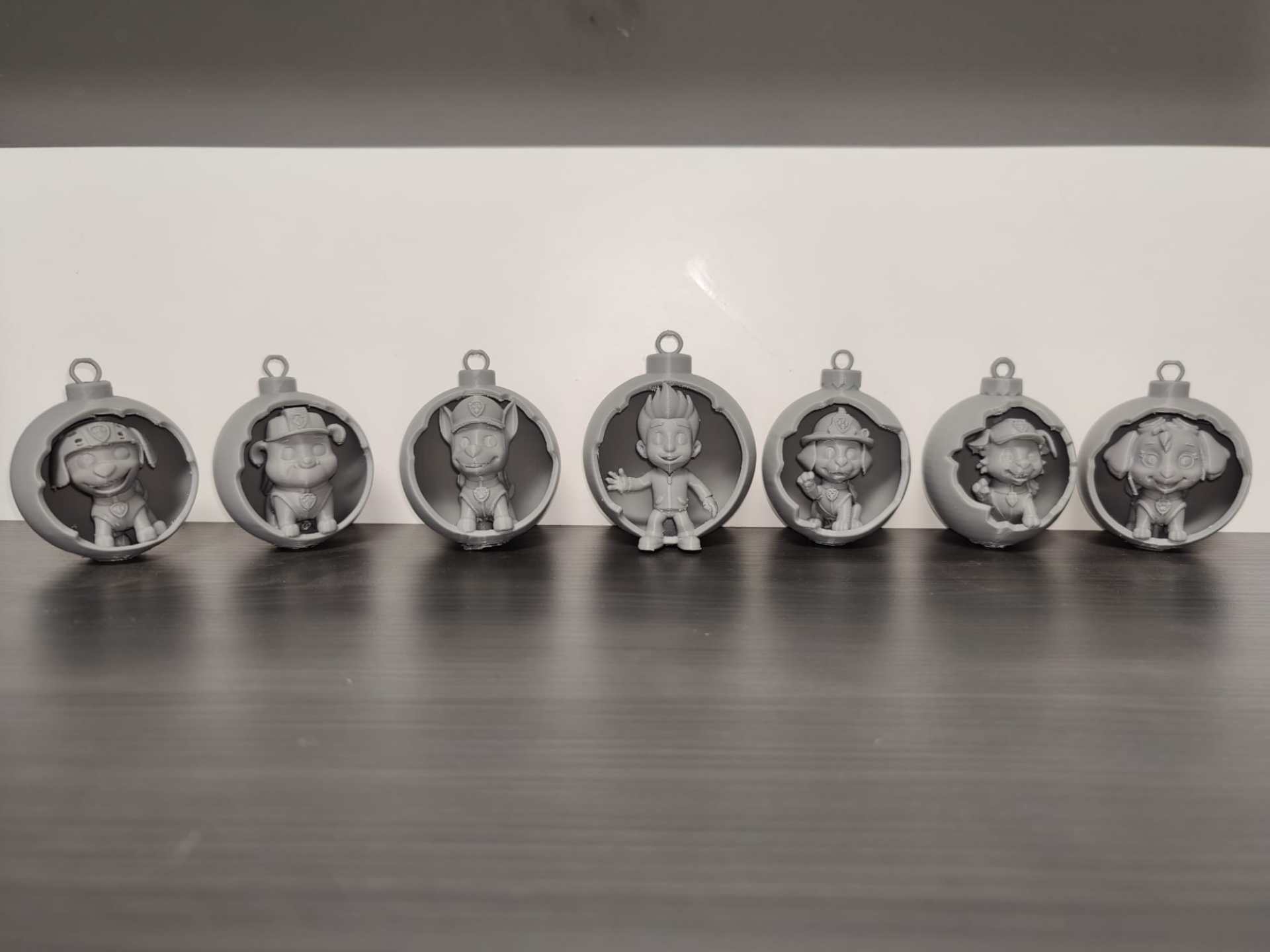 Paw Patrol Characters in Christmas Ornaments
