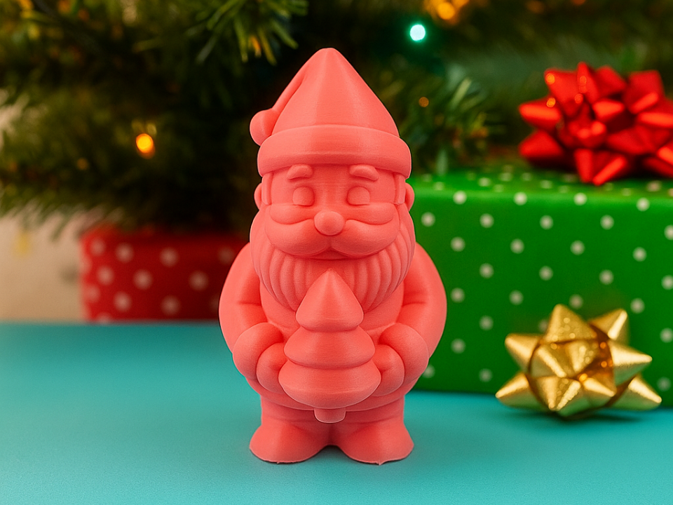 Weihnachtsmann mit Weihnachtsbaum