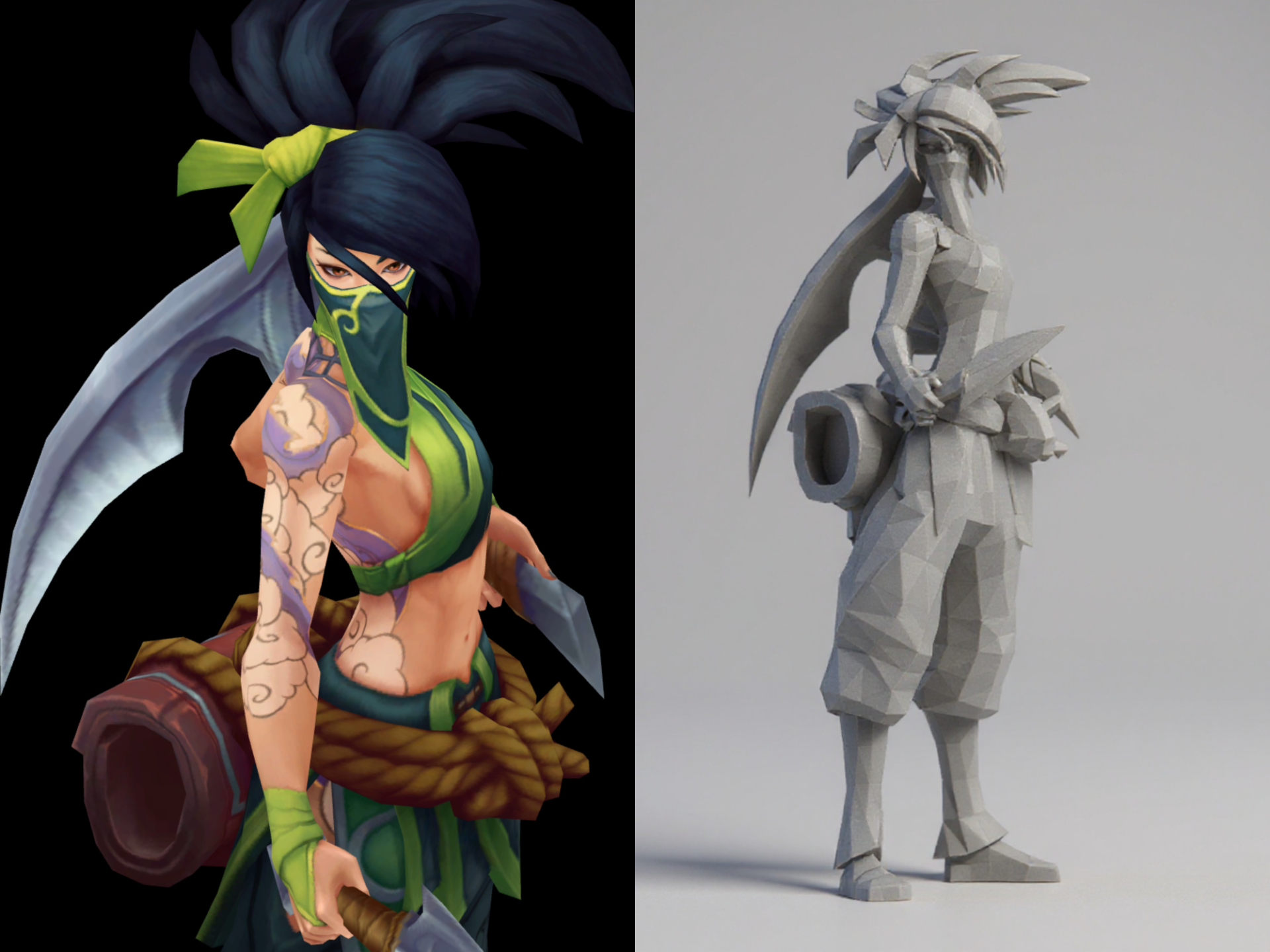 Akali League of Legends 3D Model – Rogue Assassin