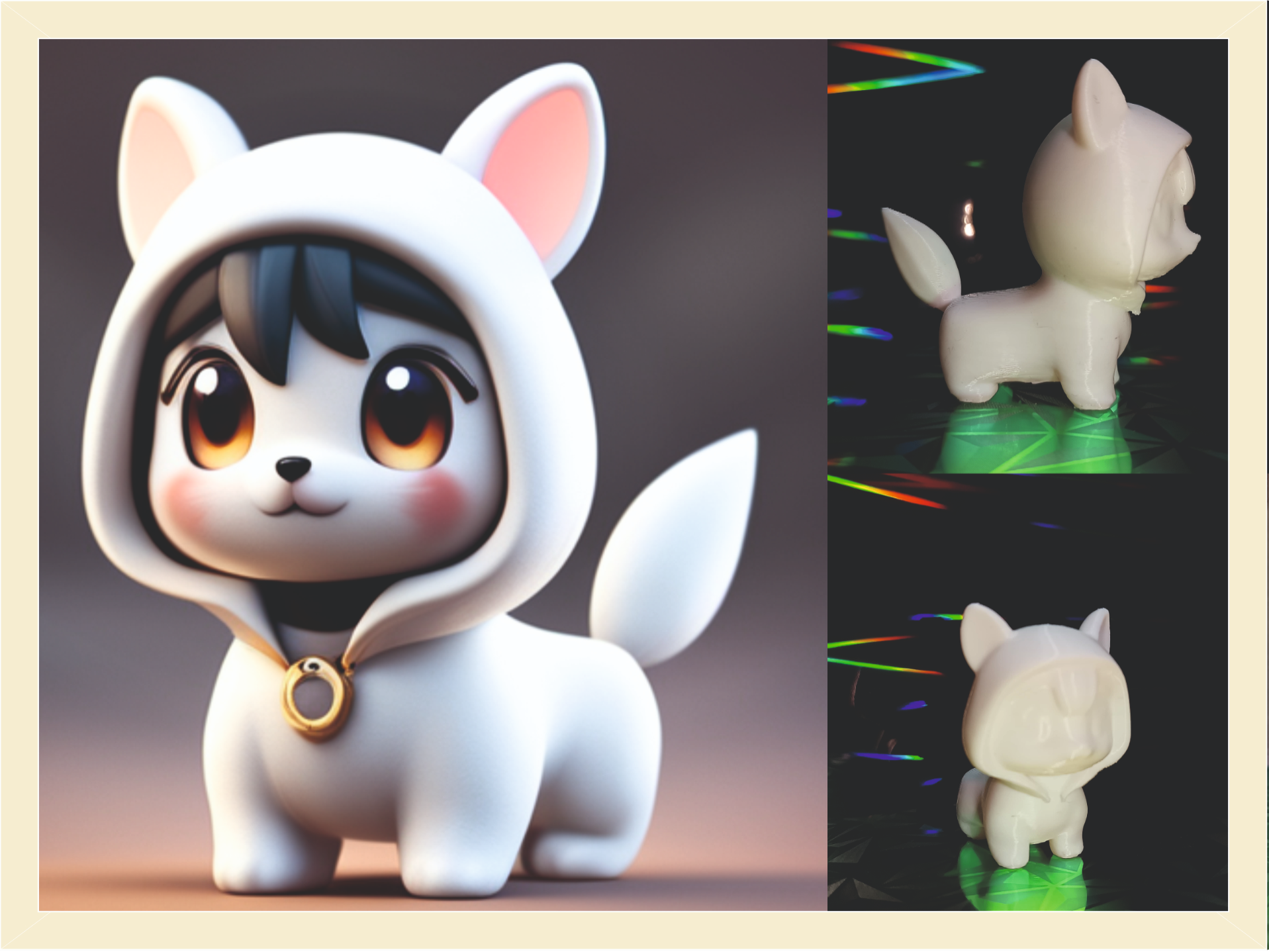 Small, stylized dog
