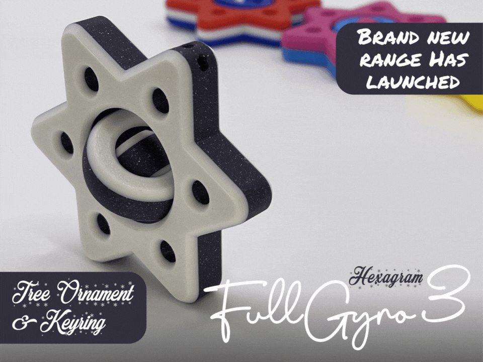 FullGyro3 Hexagram Star Fidget Spinner & Ornament
