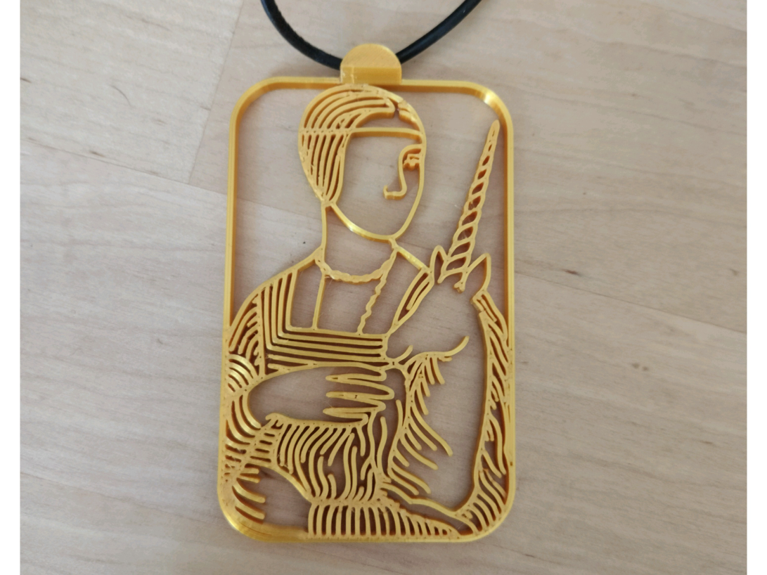 pendant Lady with a Unicorn