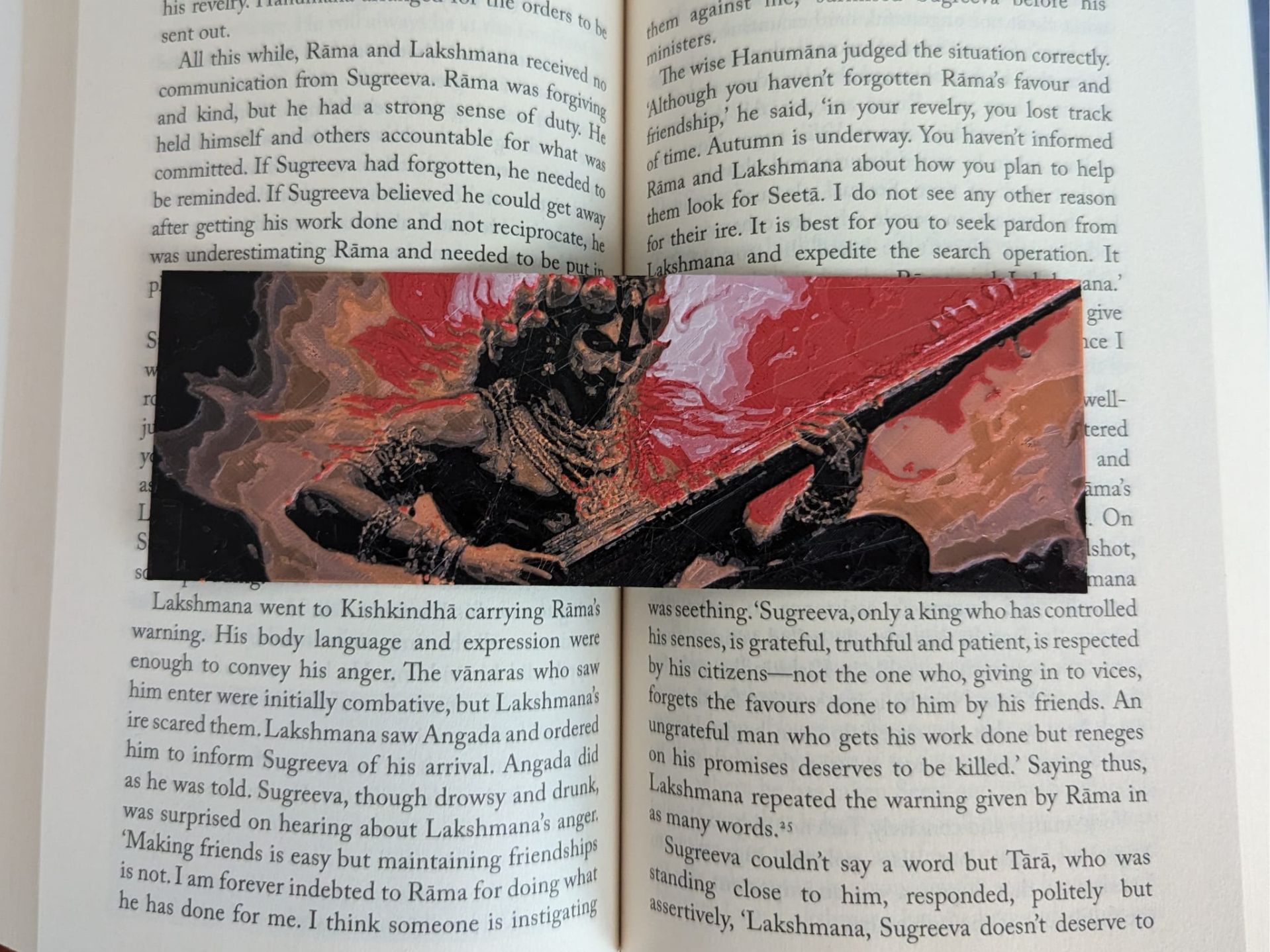 Bookmark of Ravana playing the Veena