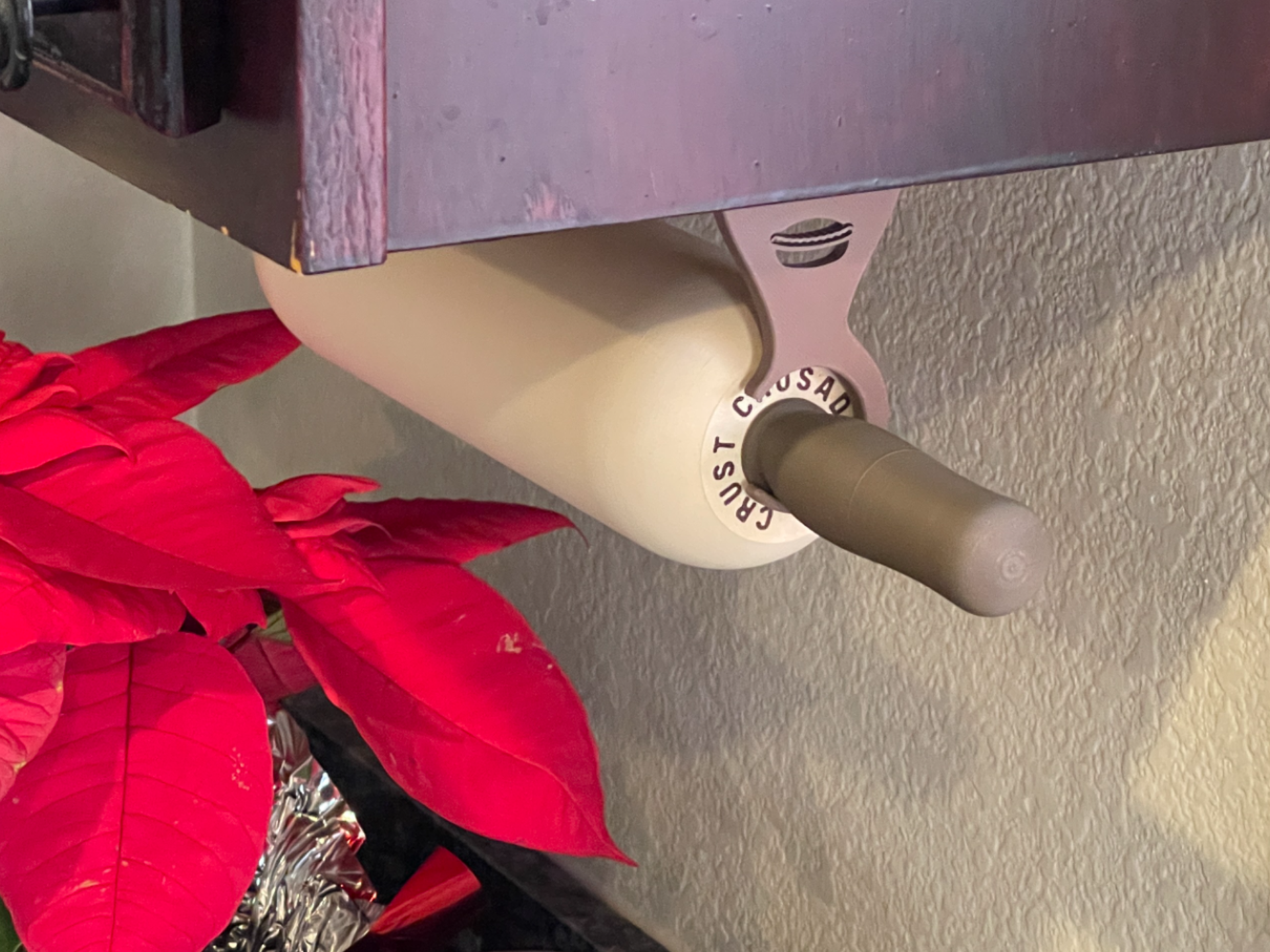 Crust Crusader Rolling Pin Hanger (under cabinet)