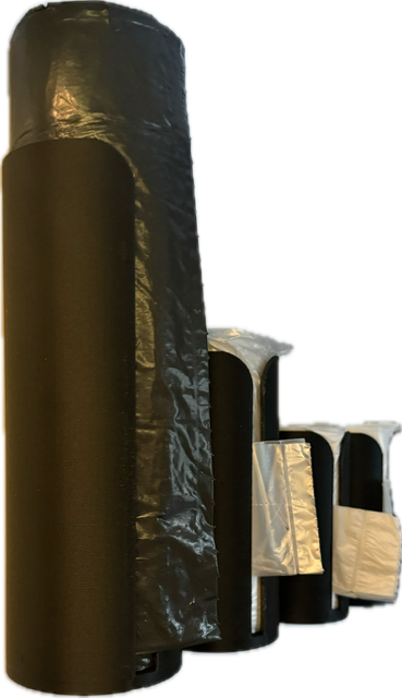 Plastic bags holders with seperate backplate