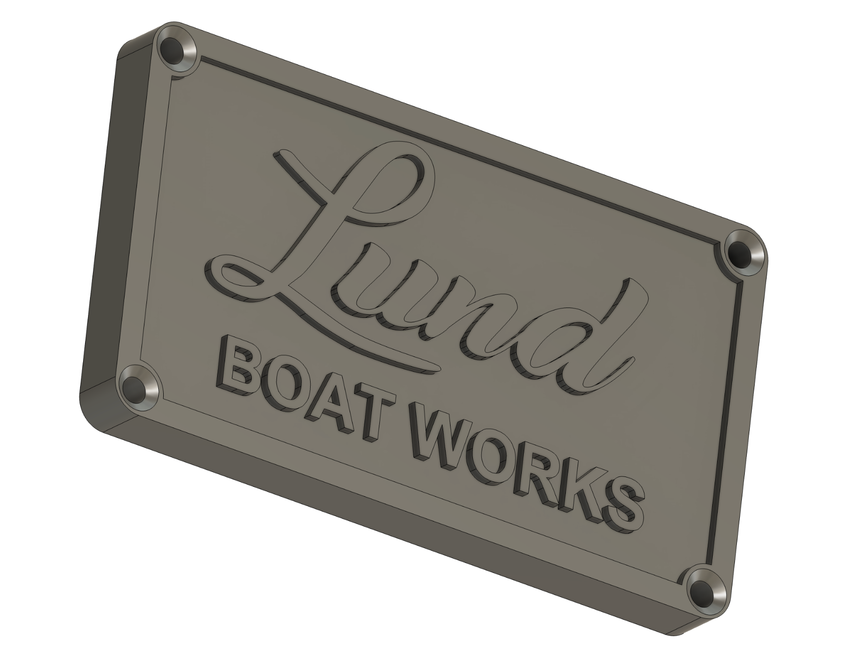 Lund Boat Works Plaque