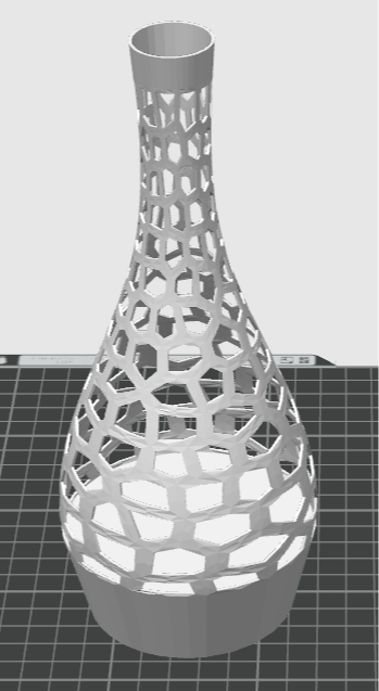 Vase Voronoi art design white flower spider cool