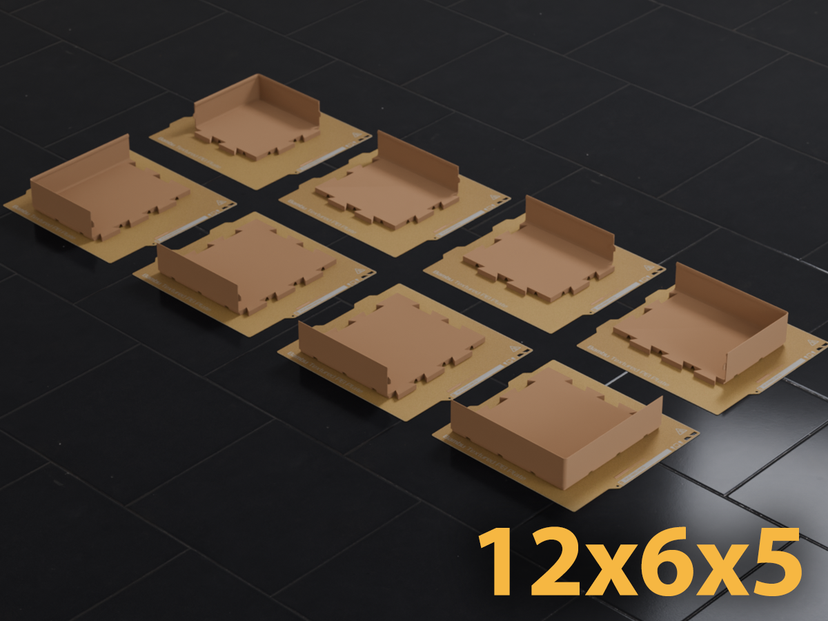Gridfinity 12x6 Bin 5U A1 Mini Dovetail Split Fit