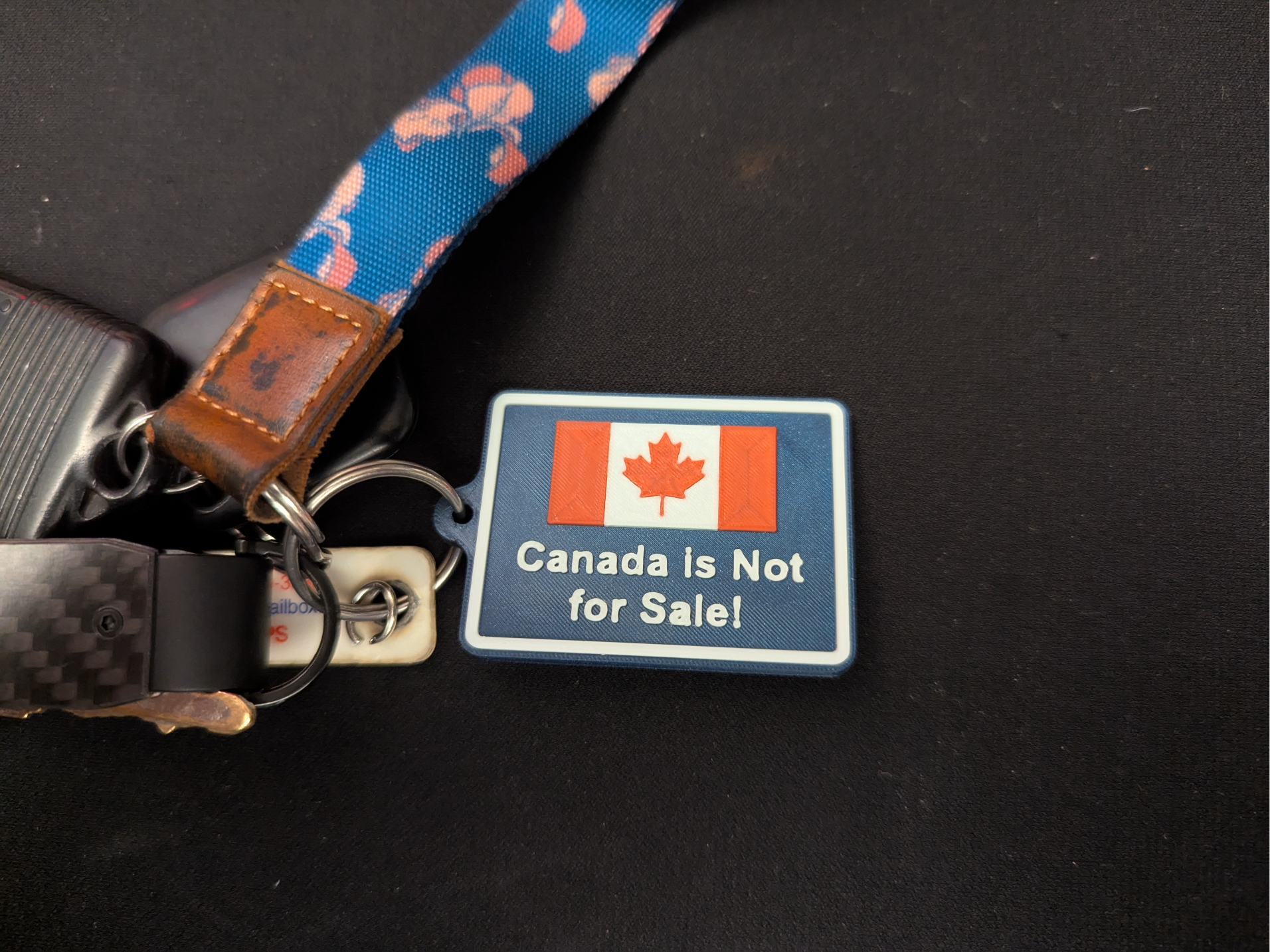 Canada is not for sale keychain