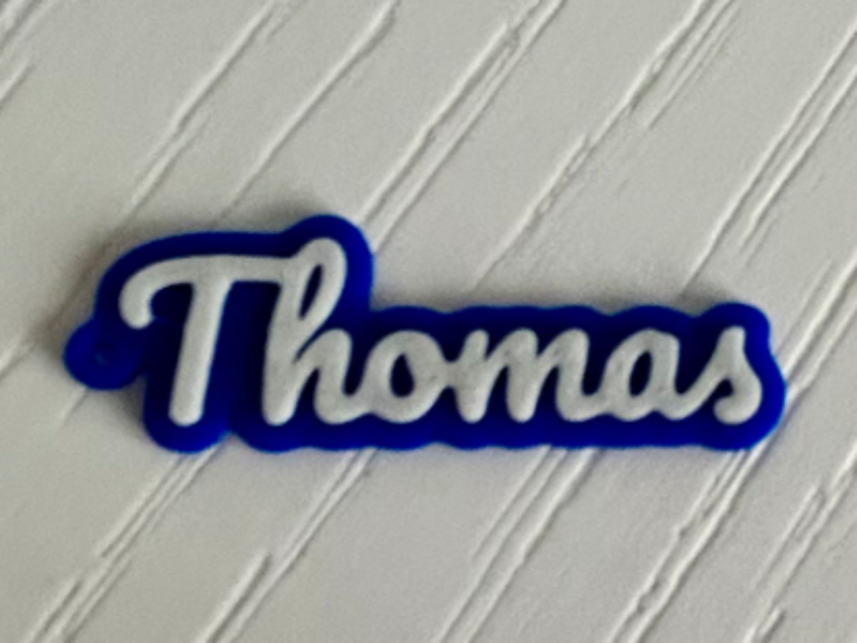 Thomas - 3d printed name keychain personalized