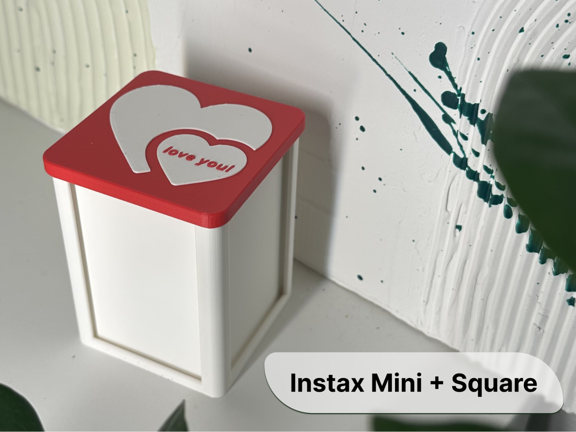 Valentine’s Heart Editable Text Instax Frame Box