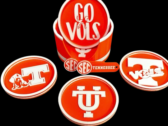 UT Coasters and Coaster Holder