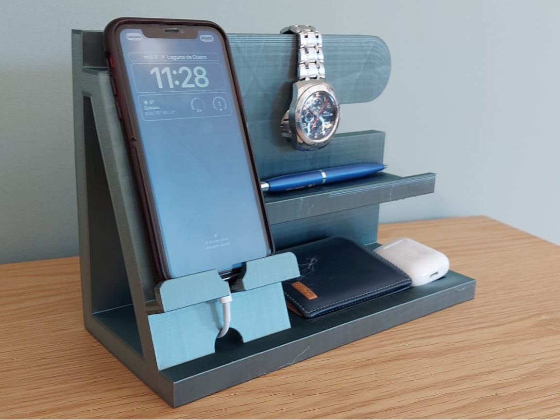 Soporte para móvil, cartera, reloj