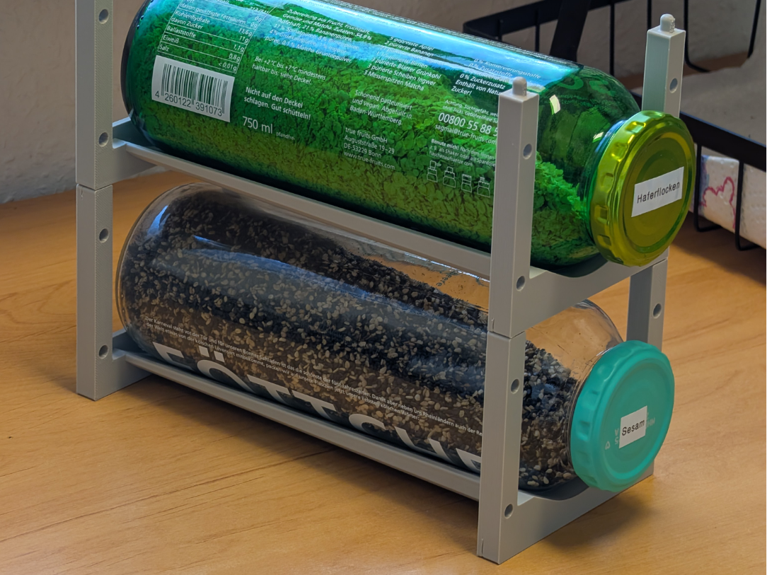 True Fruits shelf for horizontal storage