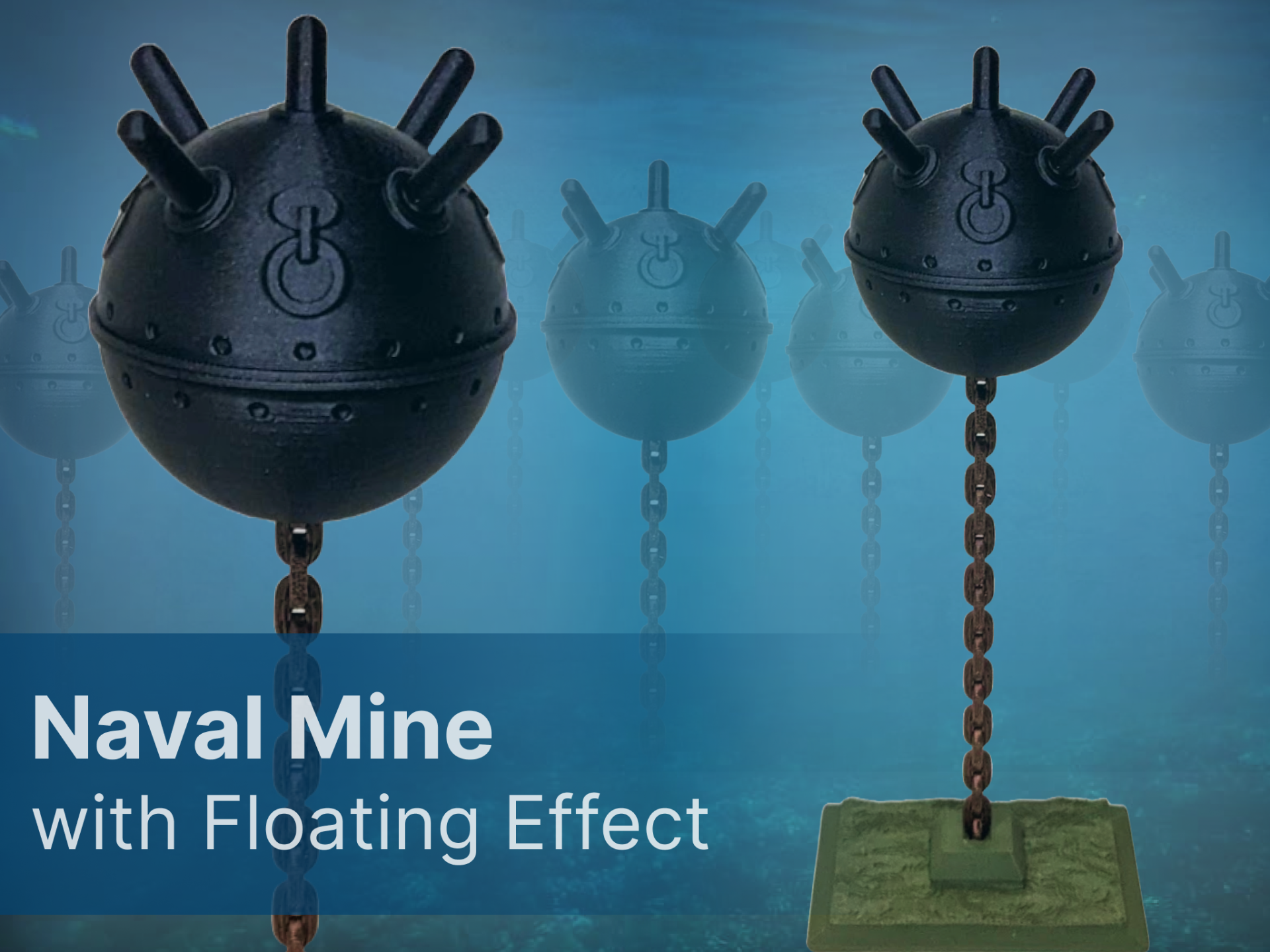 Naval Mine That Appears To Float on It’s Chain