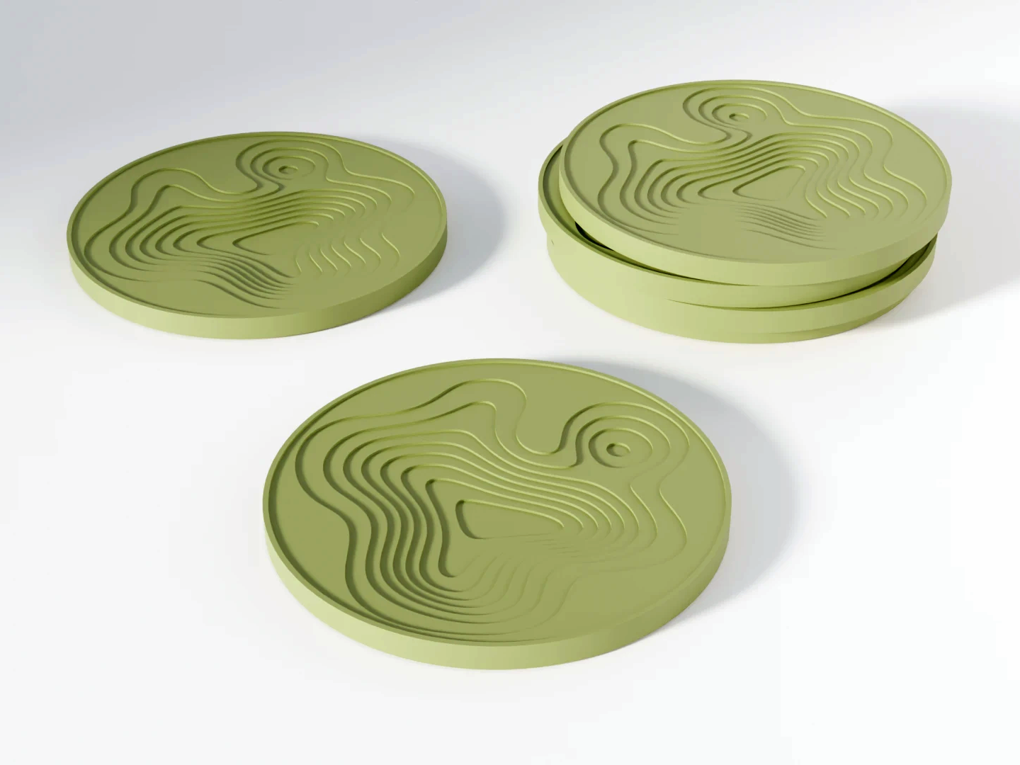 Topographic coaster